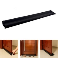 Protetor Veda Porta Rolinho Duplo 80cm Preto: Adeus Bichos, Poeira e Ruído! - imagem 1