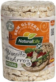 Biscoito de Arroz Integral Grande Natural Life - Sem Glúten - Vegano - 80g - imagem 1