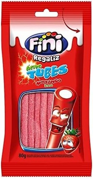 Bala Fini Tubes Morango 80g - imagem 1