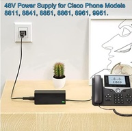 Fonte de Alimentação 48V HUZUM para Telefones Cisco 8800, 8900, 9900 - Compatível com 8811, 8841, 8851, 8861 - imagem 3