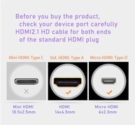 Cabo HDMI Fibra Ótica SkyeySnail 8K 15m: Micro HDMI para HDMI 2.1 Ultra Rápido 48Gbps - imagem 4