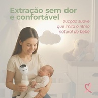 Bomba de Tirar Leite Elétrica Portátil Silenciosa com Massageador e 9 Níveis de Sucção - imagem 3