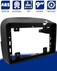 Moldura Painel 2 Din 9" Fiat Mobi Preto - Encaixe Perfeito para Sua Multimídia - imagem 4