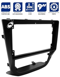 Moldura Painel 2 Din 9" Gol Saveiro Voyage G5 Preto - Instalação Perfeita! - imagem 4