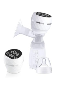 Bomba Tira Leite Materno Elétrica Portátil Recarregável USB – 9 Níveis de Sucção, Silenciosa, Livre de BPA, com Mamadeira e Carregamento Tipo C (Branco) - imagem 2