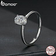 Anel Bamoer Moissanite: Elegância em Prata 925 - imagem 2