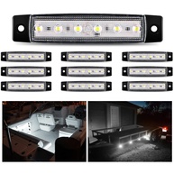 Kit 10 Luzes Indicadoras LED Brancas 9,7cm 6 LEDs 12V - Segurança e Estilo para seu Veículo e Embarcação - imagem 1