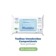 Mustela Toalhas Umedecidas Compostáveis Sem Perfume 60 Unidades - 99% Ingredientes Naturais para Bebês e Crianças - imagem 3