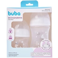 Kit 2 Mamadeiras Easy Flow Nuvem Branca 120/270ml - Sistema Anticólico Buba - imagem 5
