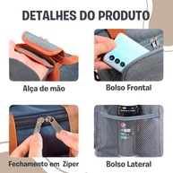 Bolsa Térmica para Marmita - Lancheira Escolar e Trabalho com Alça Ajustável 12L (Preto) - imagem 3