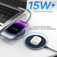 Carregador Sem Fio 15W Rápido: Compatível iPhone 16 a 8 e Samsung S23 a S10 - imagem 4