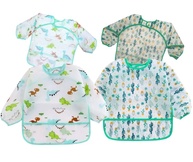Babador Manga Longa Infantil - Kit 2 Unidades com Estampas Dino e Cactos - imagem 2