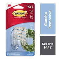 Gancho Adesivo Removível 3M Command Médio - 2 Unidades, 900g, Transparente - Ideal para Decorações de Natal e Guirlandas - imagem 3
