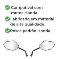 Retrovisor Mini Esportivo para Honda Titan 125/150 (2014-2016) - Par - imagem 5