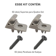 Suporte Quebra Sol Universal Fiat Uno 1995-2015 (Novo Uno, Mobi) - Peça Nova e Durável - imagem 5