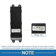 Interruptor de Vidro Elétrico Dianteiro Esquerdo Hyundai Creta 2017-2019 - Controle Completo - imagem 5