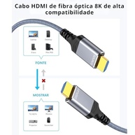 Cabo HDMI 2.1 8K Premium: Imersão Total em 4K@240Hz e 8K@60Hz | 48Gbps | Nylon Trançado | PS5 e TVs - imagem 4