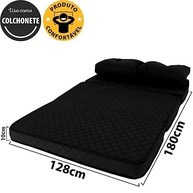 Puff Colchonete Dobrável 3 em 1 com Travesseiro - Sofá Cama Confortável em Espuma D33 - imagem 5
