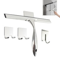 Rodo de Chuveiro com 3 Ganchos Adesivos - Aço Inoxidável 26,5cm para Vidros, Janelas, Espelhos e Azulejos - imagem 2