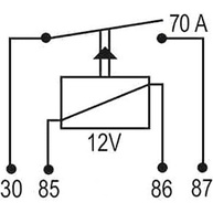 Relé Auxiliar DNI 0121 70A 12V 4 Terminais - Essencial para Vw, Audi, Peugeot, Renault, Mercedes-Benz e Caterpillar - imagem 4
