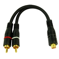 Cabo Y RCA 1 Fêmea para 2 Macho 20cm 4mm - Conexão de Áudio Amplificada STORM - imagem 5
