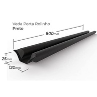 Veda Porta Rolinho Couro Sintético 80cm Preto: Isolamento Térmico, Acústico e Proteção Total - Comfort Door - imagem 3