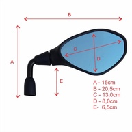 Retrovisor GVS Azul Haste Curta 90º para BMW F800: Estilo e Visibilidade Superior - imagem 3