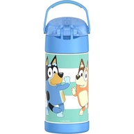 THERMOS FUNTAINER Garrafa de Água com Canudo 340g - Isolada a Vácuo, Aço Inoxidável, Azul - imagem 4