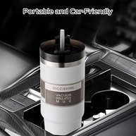 Copo Flip Isolado Aço Inox 850g com Canudo - Mantém Bebidas Quentes e Frias por Horas - imagem 5
