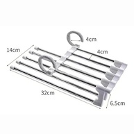 Cabide Dobrável para Calças 5 Espaços - Plástico e Aço Inox | Organize com Estilo e Praticidade - imagem 4
