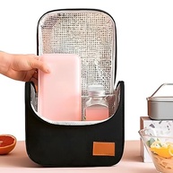 Bolsa Térmica Premium com Alça Ajustável - Ideal para Marmita, Academia e Passeios (Preto) - imagem 3