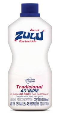 Zulu Álcool 46°INPM Tradicional 500ml - Limpeza Profunda e Higienização Eficiente - imagem 2
