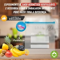 Saco Hemético 28 Unidades Tamanho Médio - Zip Reutilizável para Congelar e Armazenar Alimentos - imagem 4