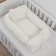 Ninho Redutor de Berço Moisés Confortável para Bebês - Tecido Percal Premium com Almofada Decorativa - imagem 4