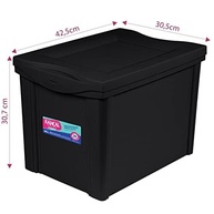 Caixa Organizadora Plástica Alta 30L - Cor Preta, Linha Radical - imagem 3
