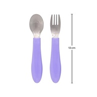 Kit Talheres Bubazoo Roxo - Design Anatômico com Ponta em Aço Inoxidável - imagem 3
