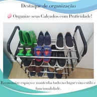 Sapateira Multiuso de Aço Inox 6 Andares - Organize com Estilo e Praticidade - imagem 4