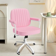 Cadeira de Descanso Ajustável com Apoio de Braços e Base Giratória – Conforto Ergonômico em 6 Cores (Rosa) - imagem 2