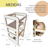 Torre de Aprendizagem Montessori com Bandeja Branca - Estímulo Autônomo e Seguro para Crianças - imagem 2