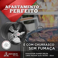 Exaustor Axial 20cm AR Bi-Volt Preto - Industrial Silencioso e Eficiente - imagem 4