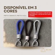 Chaveiro De Luxo Em Couro Trançado Com Argolas De Metal, Trava De Segurança Reforçada, Alta Durabilidade Para Carro Moto, Ideal Para Presente, Estilo Moderno E Elegante – DAZZELI - imagem 4