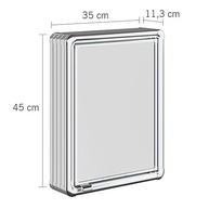 Armário de Sobrepor para Banheiro em Alumínio 33x45cm – Moderno e Resistente à Umidade - imagem 4