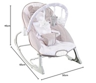 Cadeira de Descanso Musical para Bebê Polar Bege - Conforto e Diversão até 18kg - imagem 3