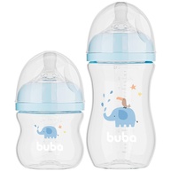 Kit 2 Mamadeiras Easy Flow Elefante Azul 120/270ml - Sistema Anticólico Buba - imagem 1