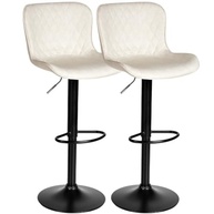 Kit 2 Banquetas Giratórias com Encosto - Design Moderno para Cozinha Americana e Balcão - imagem 4