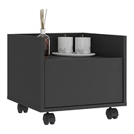 Gabinete Armário de Banheiro 40cm com Rodízios - Multimóveis V5035 Preto - imagem 2