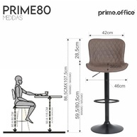 Kit 2 Banquetas Giratórias para Cozinha Americana - Design Moderno em Couro Sintético com Encosto Ergonômico - imagem 3