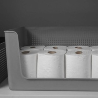 Cesto Organizador Multiuso com Abertura Frontal 16L Bege - Linha Flow - imagem 5