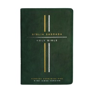 Bíblia Bilíngue Português/Inglês ACF/KJV Couro Soft Verde Leitura Perfeita - imagem 1