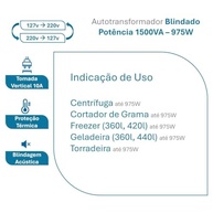 Auto Transformador 1500VA Bivolt Blindado Indusat: Segurança e Versatilidade para Seus Equipamentos - imagem 4